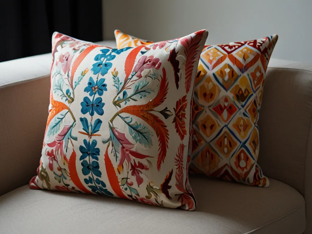 Leichte Baumwolldecke mit Blumenmuster